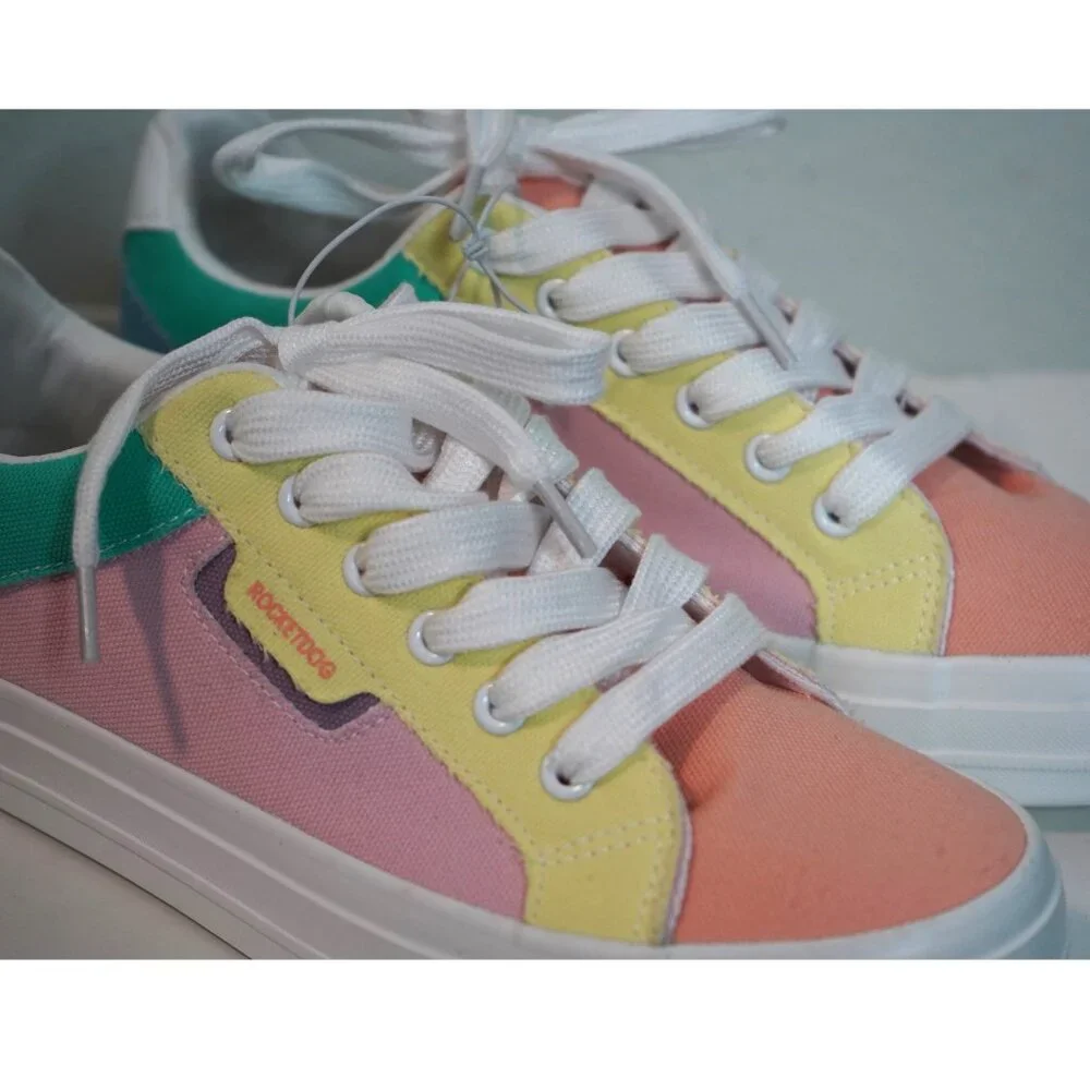 Rocket Dog Cheery Plush Foam Comfort Summer Sneaker Size 9 / Color Block Rainbow - Picture 5 of 12